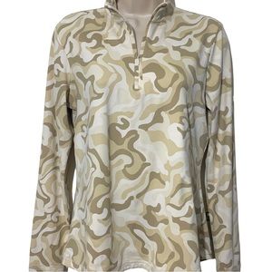 J. McLaughlin Camo Printed Bedford Catalina quarter zip medium